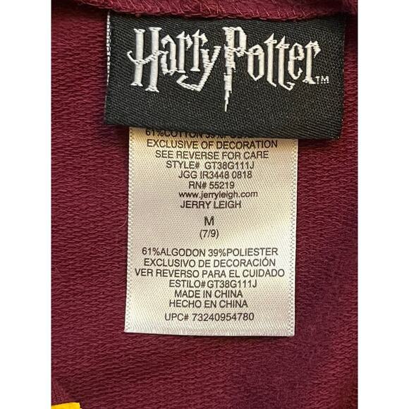 Harry Potter Gryffindor hooded Long sleeve shirt/pullover.V-neck.Juniors M (7/9) - Picture 5 of 8